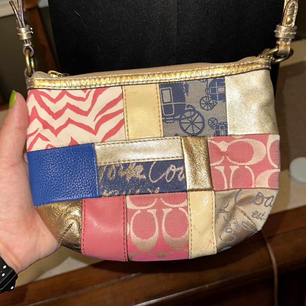 Coach Patchwork Gold Crossbody - image 1